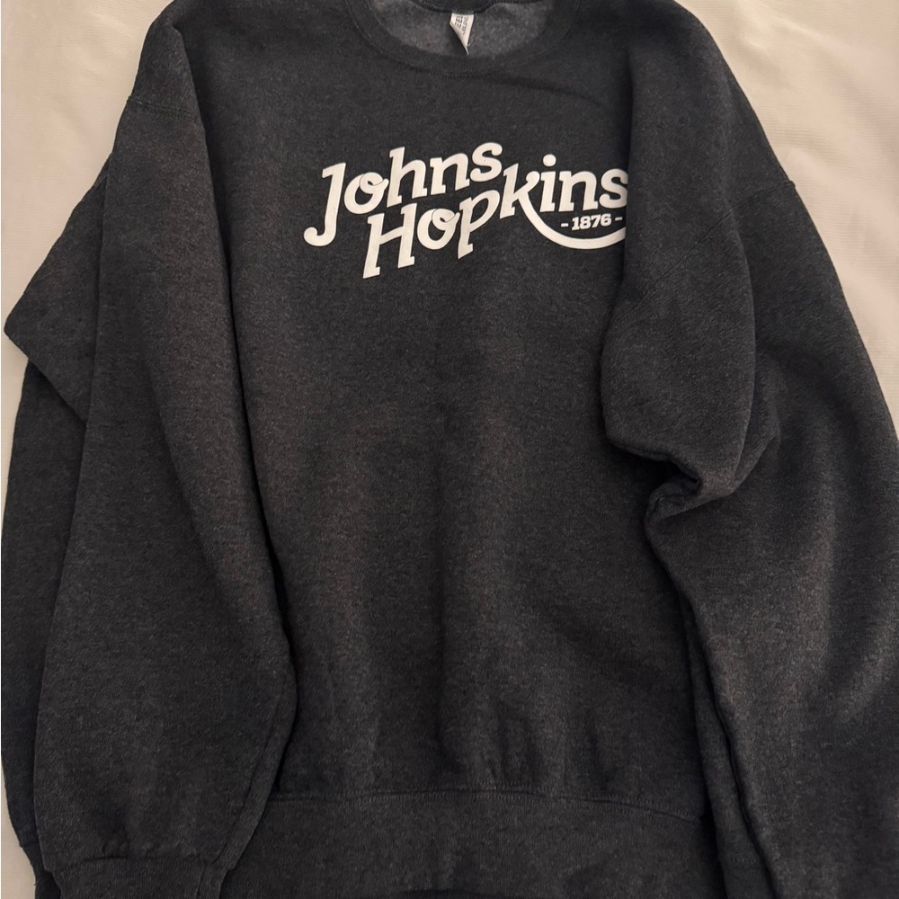 Unisex size XL charcoal Johns Hopkins Crewneck Sweatshirt